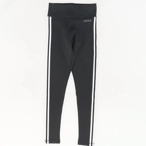 NWT Adidas Climalite Black Stripe Leggings
